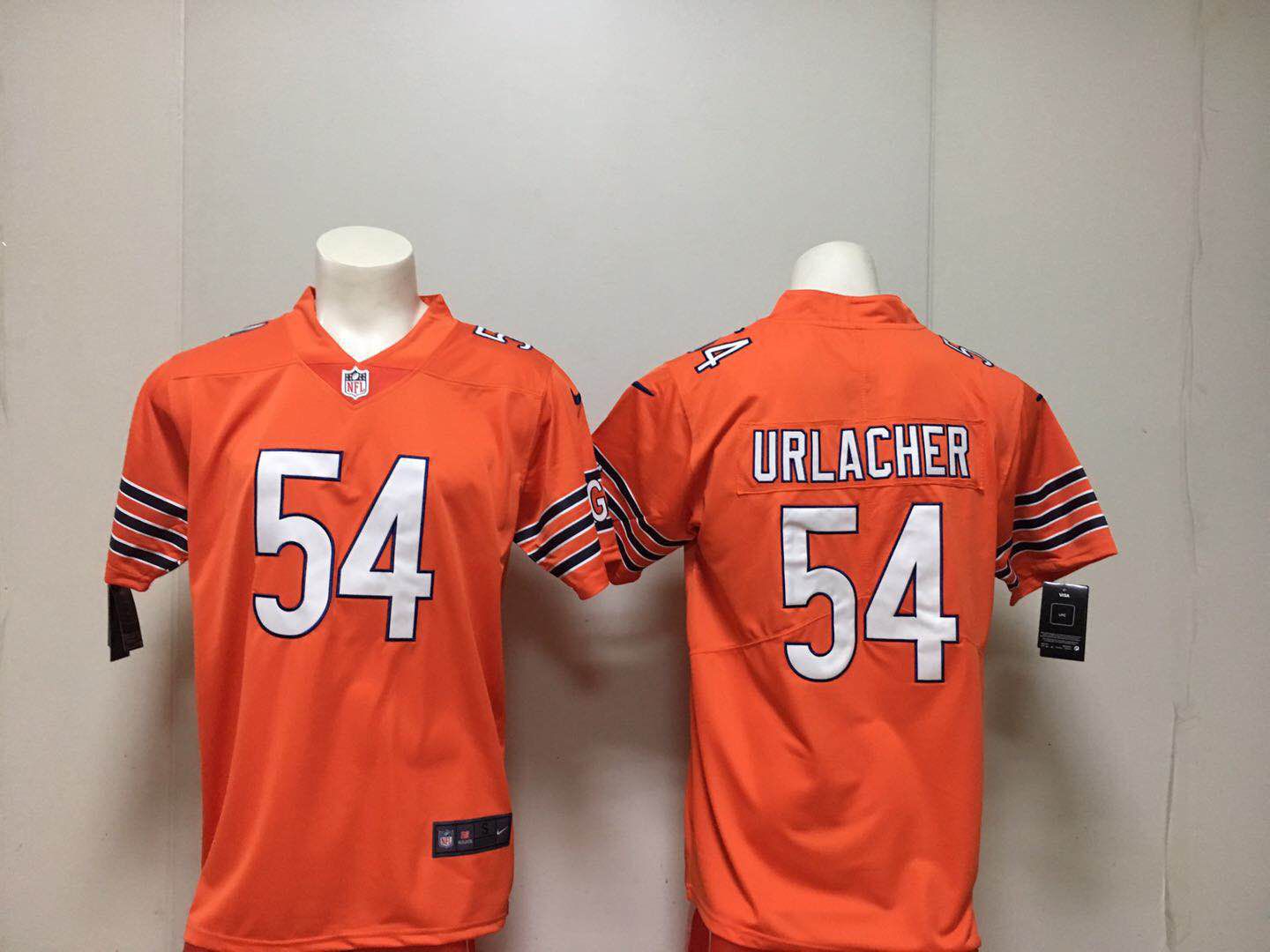 Men Chicago Bears #54 Urlacher Orange Nike Vapor Untouchable Limited Playe NFL Jerseys